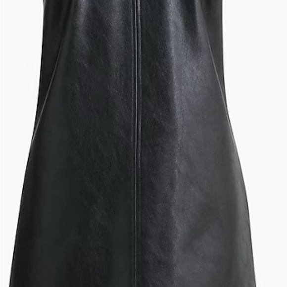 J Crew Factory Faux Leather Shift Dress 14 - Picture 2 of 2